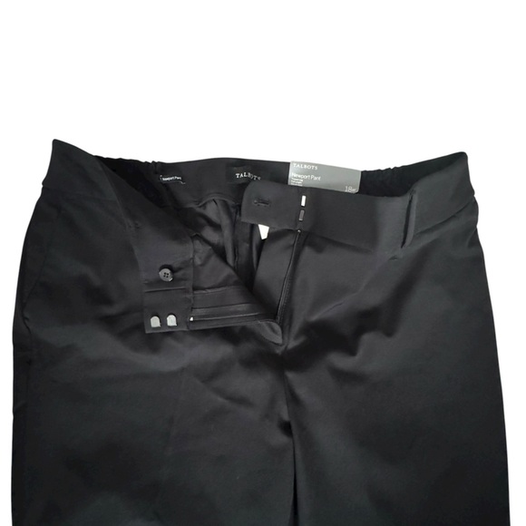 Talbots Newport Pants Black 18W Plus Size Straight Leg NWT Q32 - Picture 7 of 8